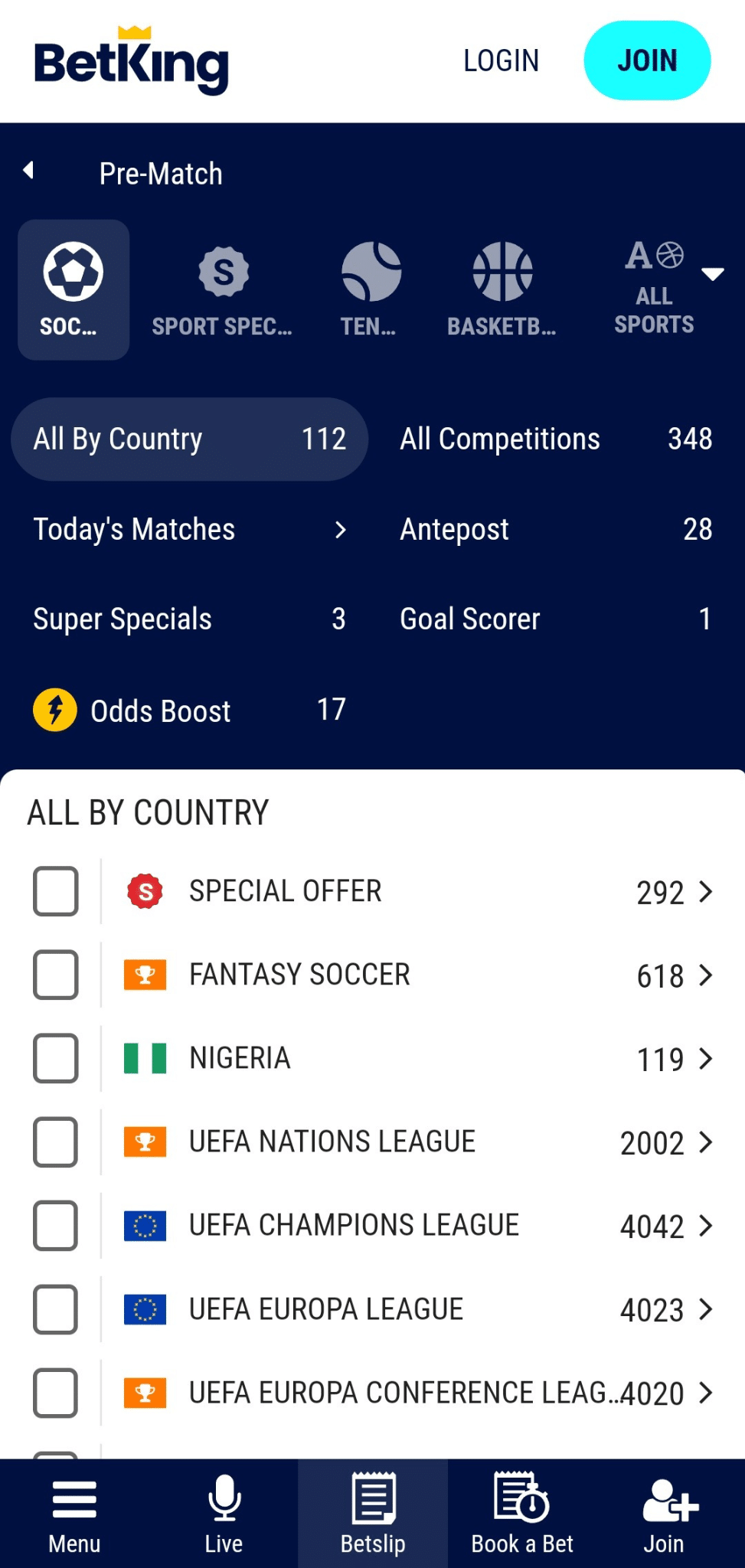 soccer betting