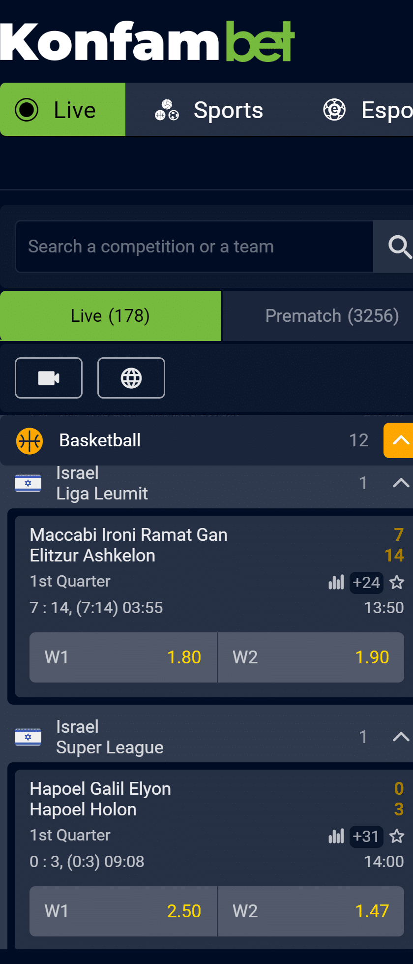 basketball betting konfambet