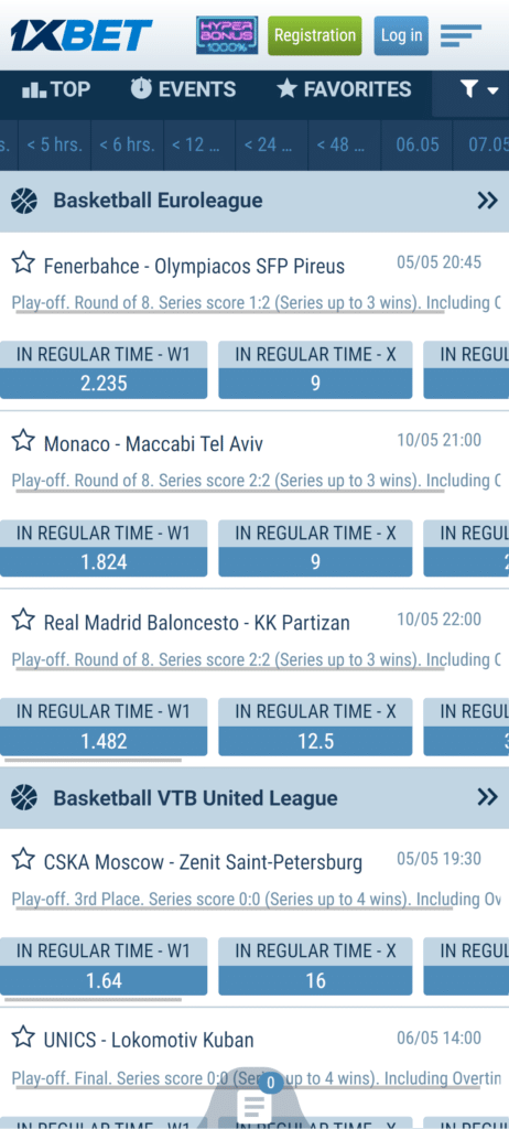 1xbet basketball betting