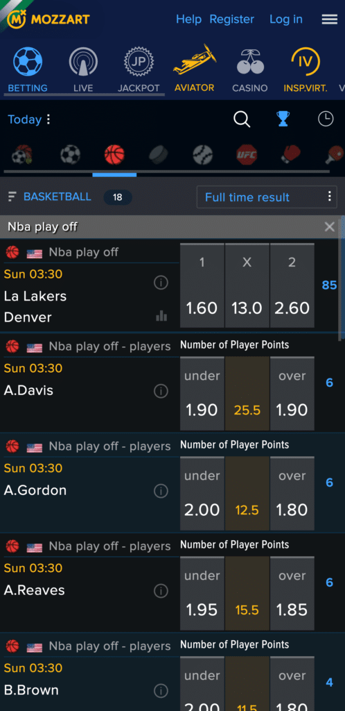 basketball betting