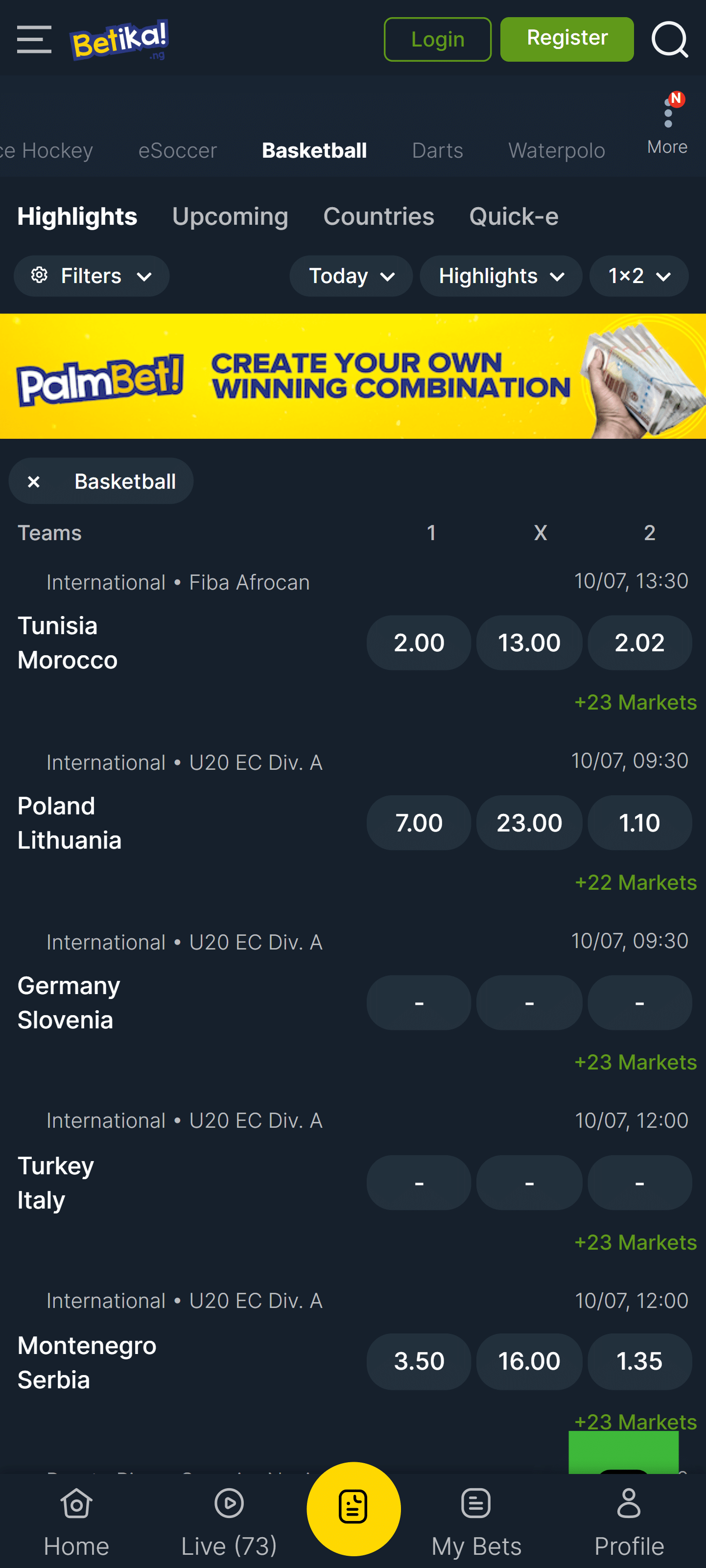 betika baskaetball betting